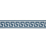 Schumacher Navy Etienne Silk Greek Key Wide