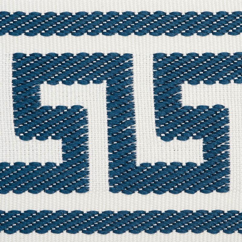 Schumacher Navy Etienne Silk Greek Key Wide