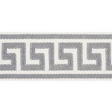 Schumacher Grey Etienne Silk Greek Key Wide