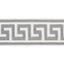 Schumacher Grey Etienne Silk Greek Key Wide