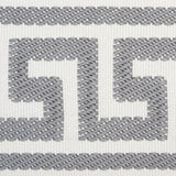 Schumacher Etienne Silk Greek Key Wide Grey Trim