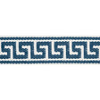 Schumacher Navy Etienne Silk Greek Key Narrow