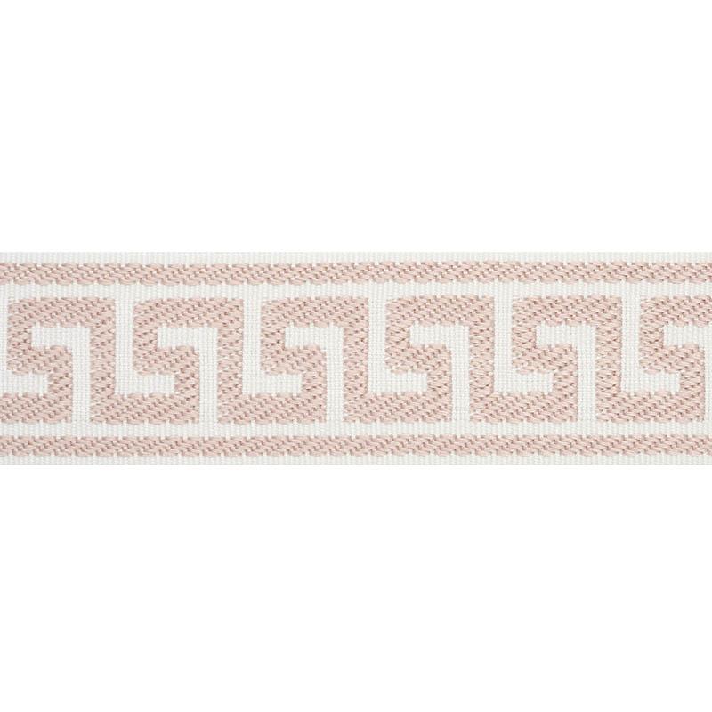 Schumacher Blush Etienne Silk Greek Key Narrow
