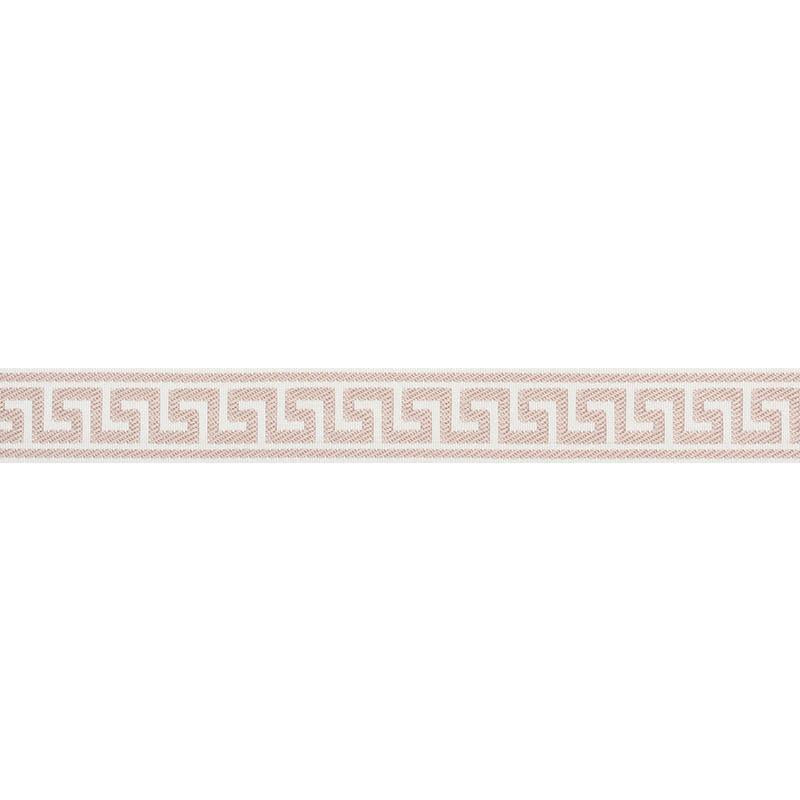 Schumacher Blush Etienne Silk Greek Key Narrow