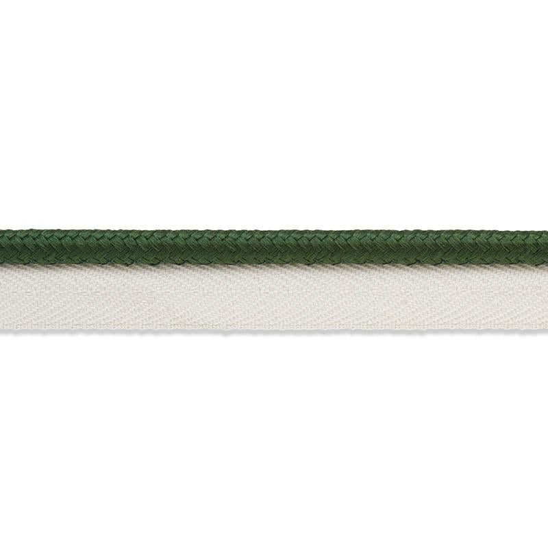 Schumacher Gustave Silk Lip Cord Medium Emerald Trim