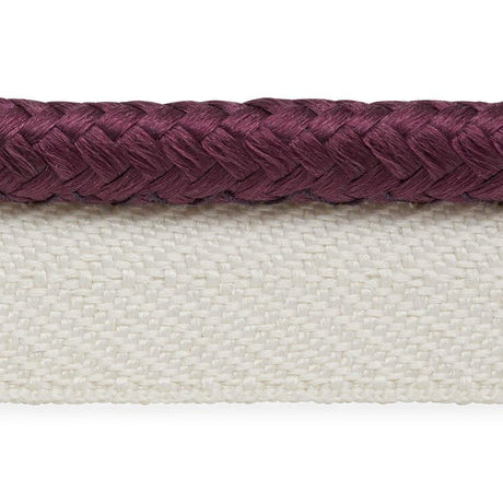 Schumacher Gustave Silk Lip Cord Medium Eggplant Trim
