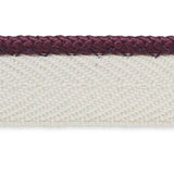 Schumacher Gustave Silk Lip Cord Narrow Eggplant Trim