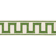Schumacher Green Greek Key Embroidered Tape