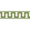 Schumacher Greek Key Embroidered Tape Green Trim