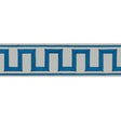 Schumacher Peacock & Mineral Greek Key Embroidered Tape