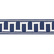 Schumacher Marine Greek Key Embroidered Tape