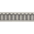 Schumacher Black On White Arches Embroidered Tape Medium