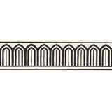 Schumacher Black On White Arches Embroidered Tape Medium