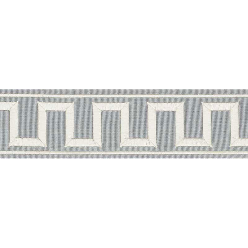 Schumacher Sky Greek Key Embroidered Tape