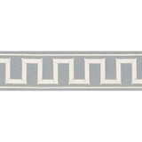 Schumacher Sky Greek Key Embroidered Tape