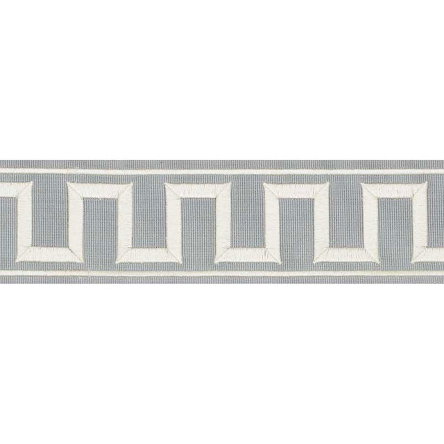 Schumacher Sky Greek Key Embroidered Tape