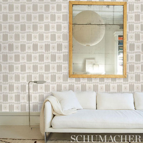 Schumacher Kandira Stone Wallpaper