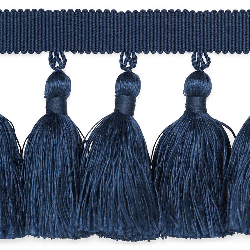 Schumacher Valentin Silk Tassel Navy Trim