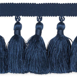 Schumacher Valentin Silk Tassel Navy Trim