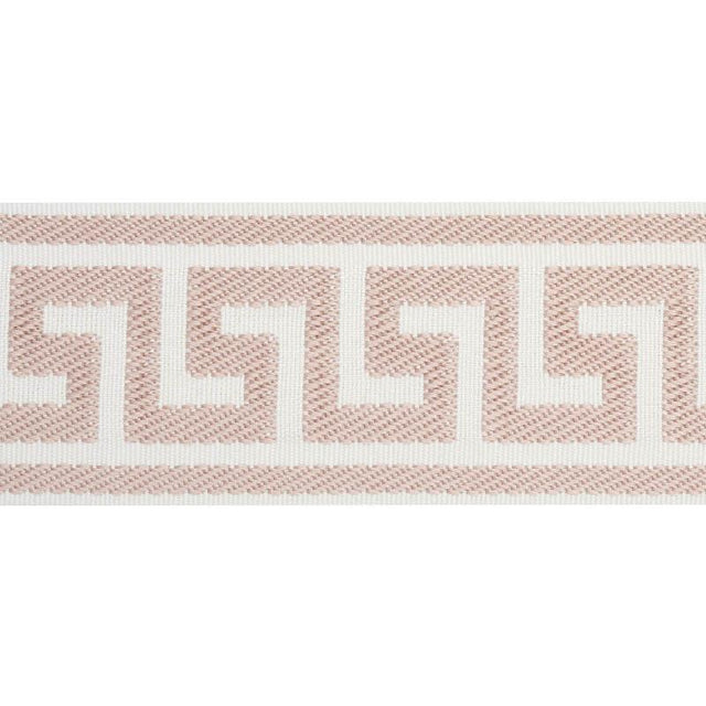 Schumacher Blush Etienne Silk Greek Key Wide