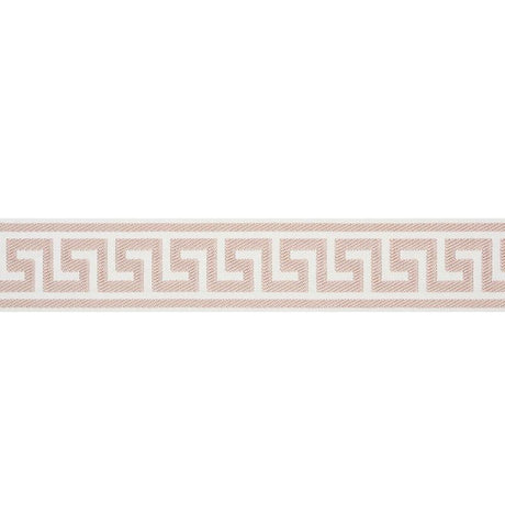 Schumacher Blush Etienne Silk Greek Key Wide