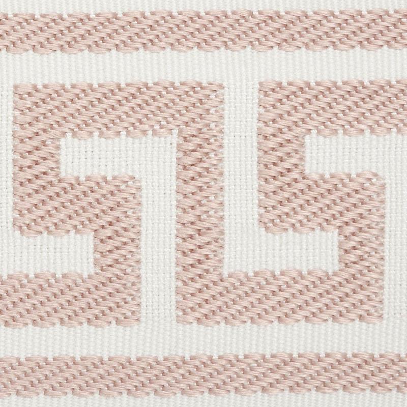 Schumacher Blush Etienne Silk Greek Key Wide