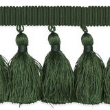 Schumacher Valentin Silk Tassel Emerald Trim
