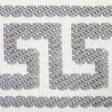 Schumacher Etienne Silk Greek Key Narrow Grey Trim