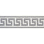 Schumacher Grey Etienne Silk Greek Key Narrow