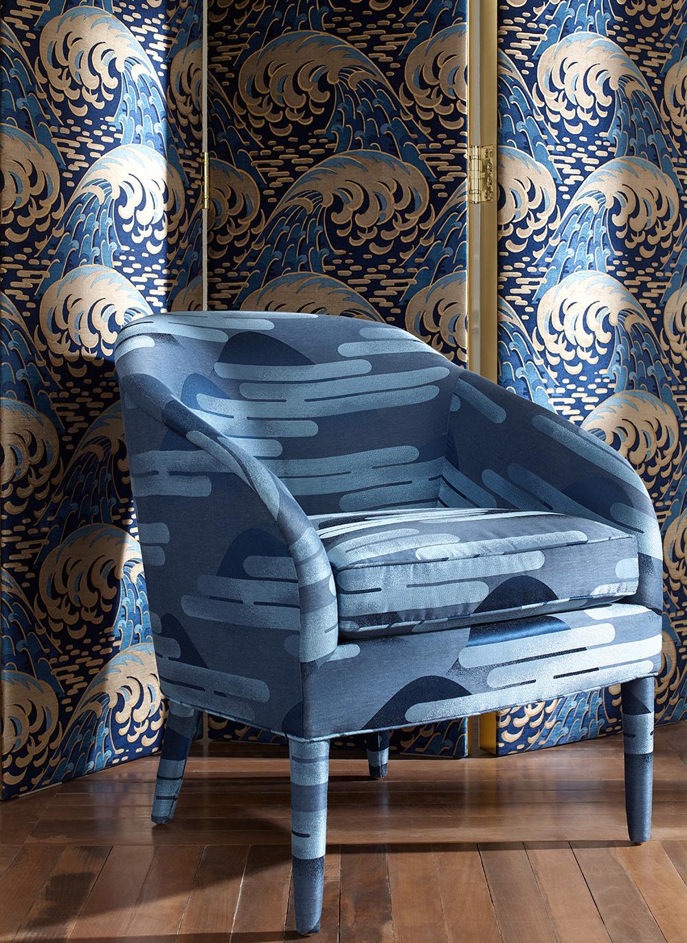 Kravet KAIYOU INDIGO Upholstery Fabric