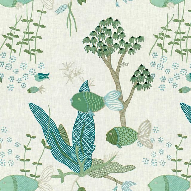Brunschwig & Fils LYFORD CAY SEAFOAM Fabric
