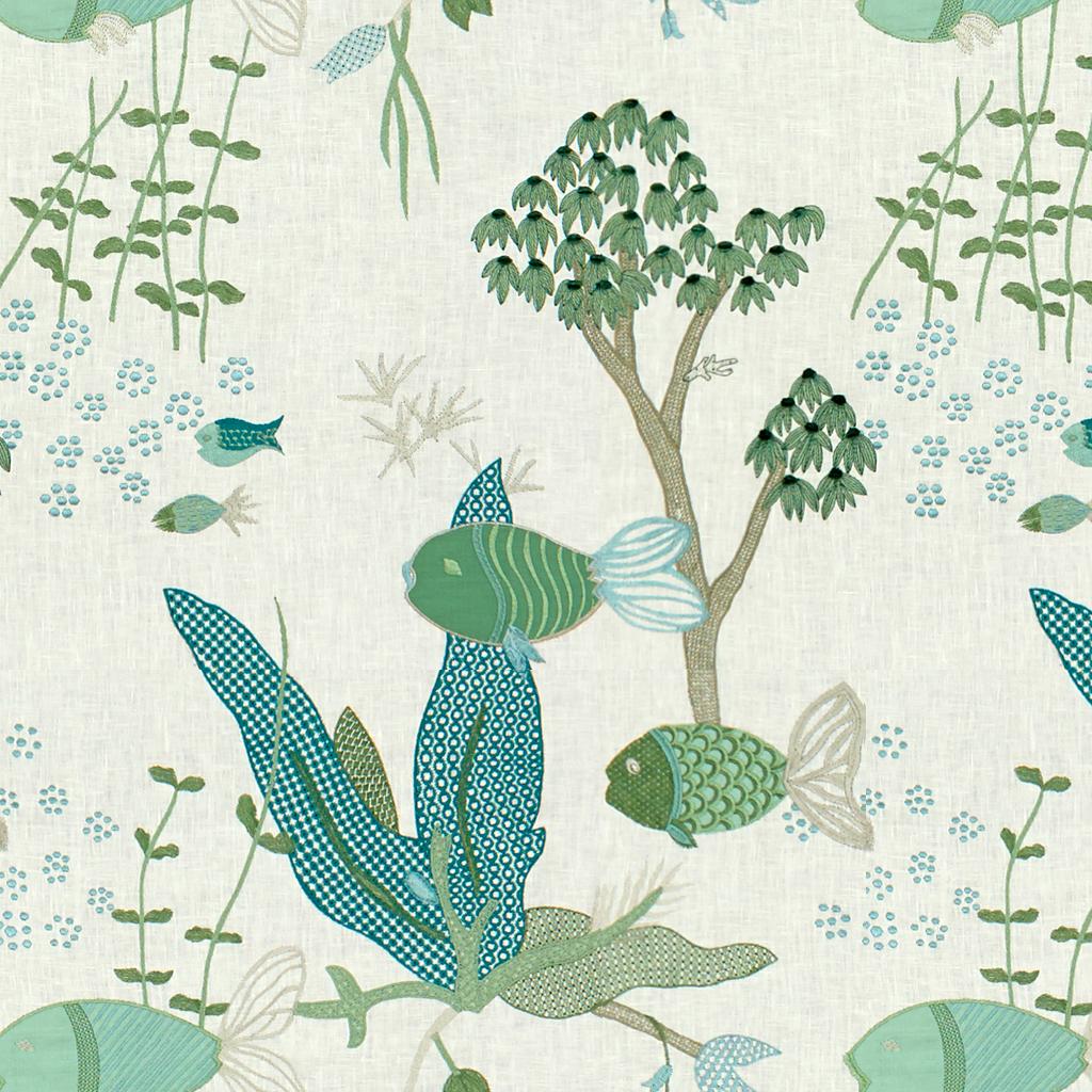 Brunschwig & Fils LYFORD CAY SEAFOAM Fabric