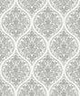 Galerie Emporium Ogee Silver Grey Wallpaper