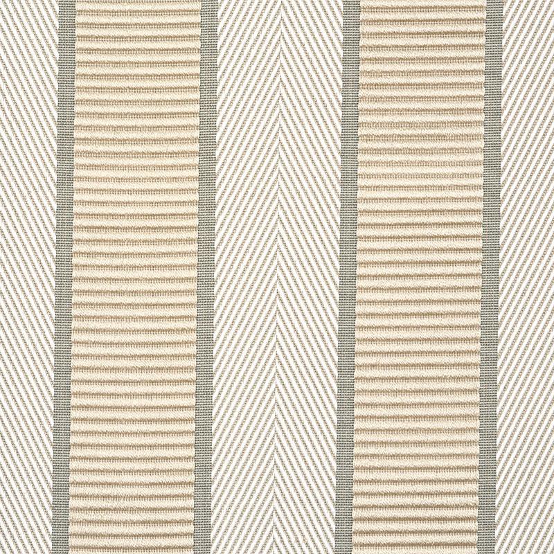 Schumacher Ribbon Stripe Champagne Fabric