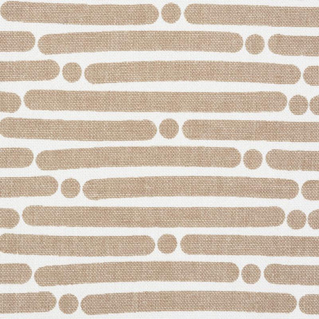 Schumacher Dot Dash Sand Fabric