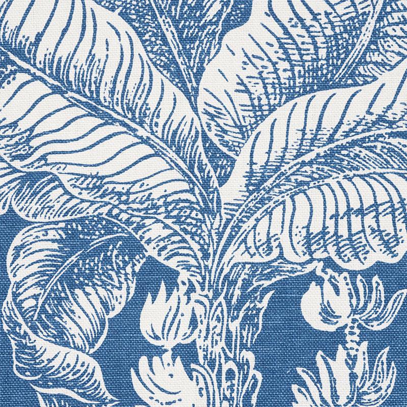 Schumacher Grand Palms Blue Fabric