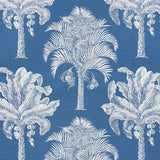 Schumacher Grand Palms Blue Fabric
