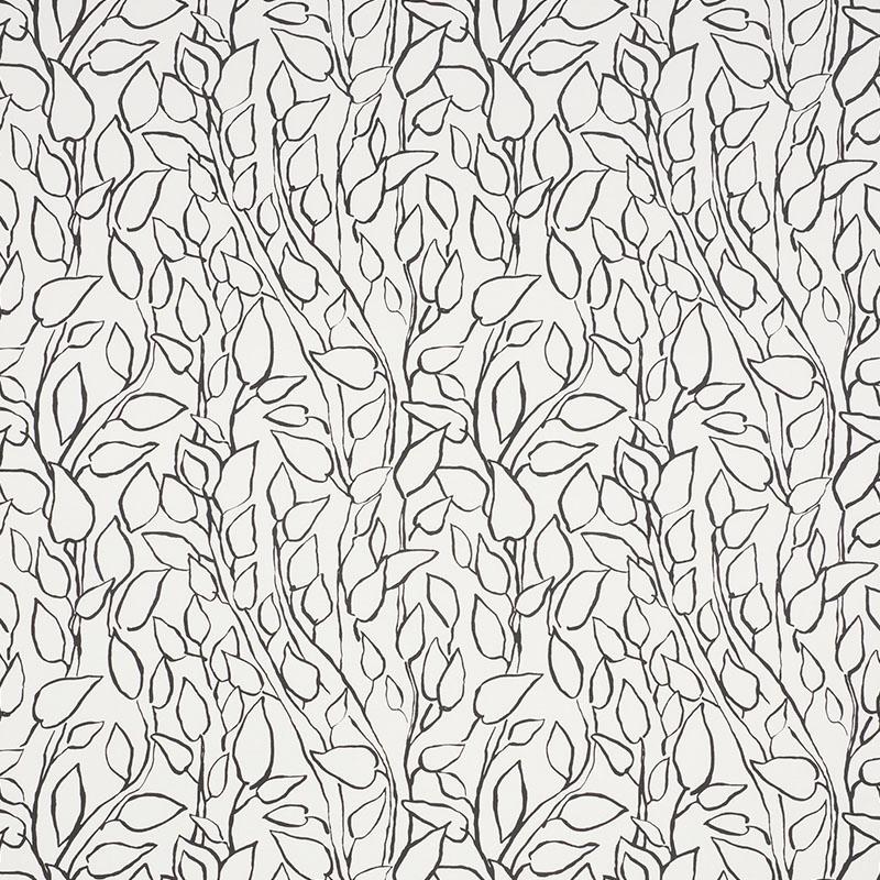 Schumacher Solandra Vine Black Fabric