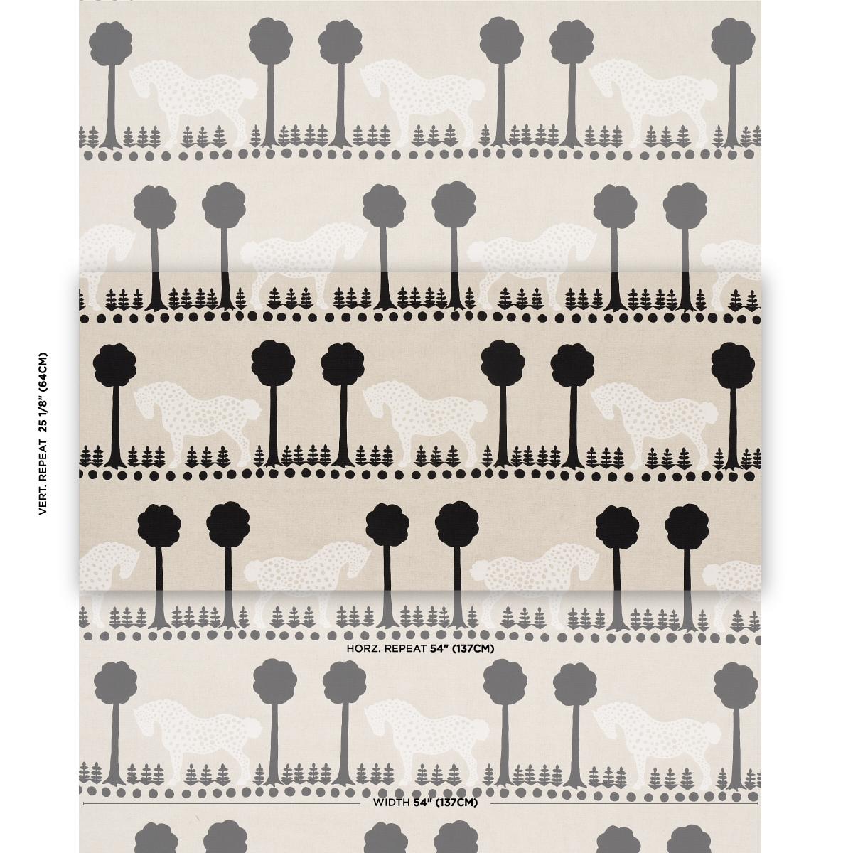 Schumacher Polka Dot Pony Natural Fabric