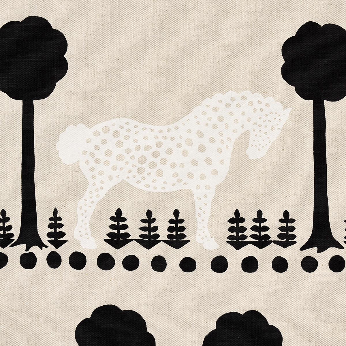 Schumacher Polka Dot Pony Natural Fabric