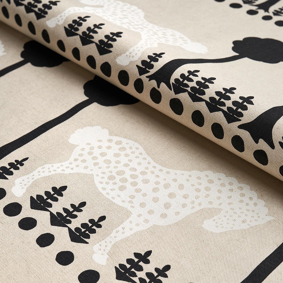 Schumacher Polka Dot Pony Natural Fabric