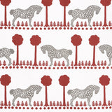 Schumacher Polka Dot Pony Red Fabric