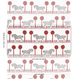 Schumacher Polka Dot Pony Red Fabric