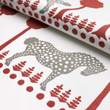 Schumacher Polka Dot Pony Red Fabric