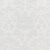 Schumacher Simone Damask Grasscloth Silver Wallpaper