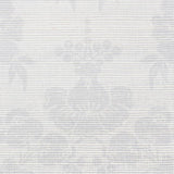 Schumacher Simone Damask Grasscloth Silver Wallpaper