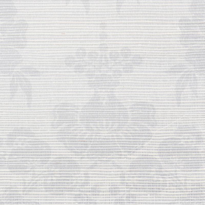 Schumacher Simone Damask Grasscloth Silver Wallpaper