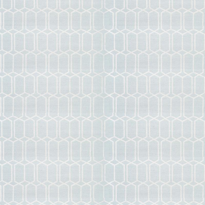 Schumacher Modern Trellis Sisal Sky Wallpaper