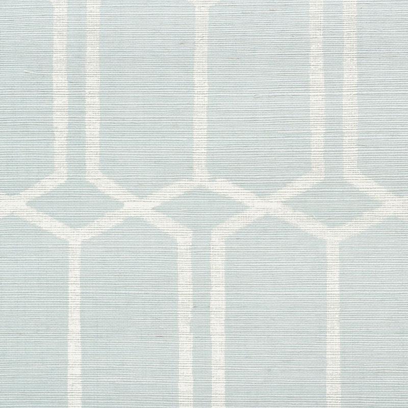 Schumacher Modern Trellis Sisal Sky Wallpaper