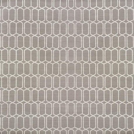 Schumacher Modern Trellis Sisal Charcoal Wallpaper
